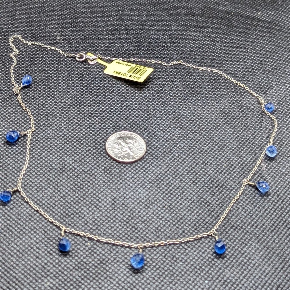 Blue Topaz drop necklace